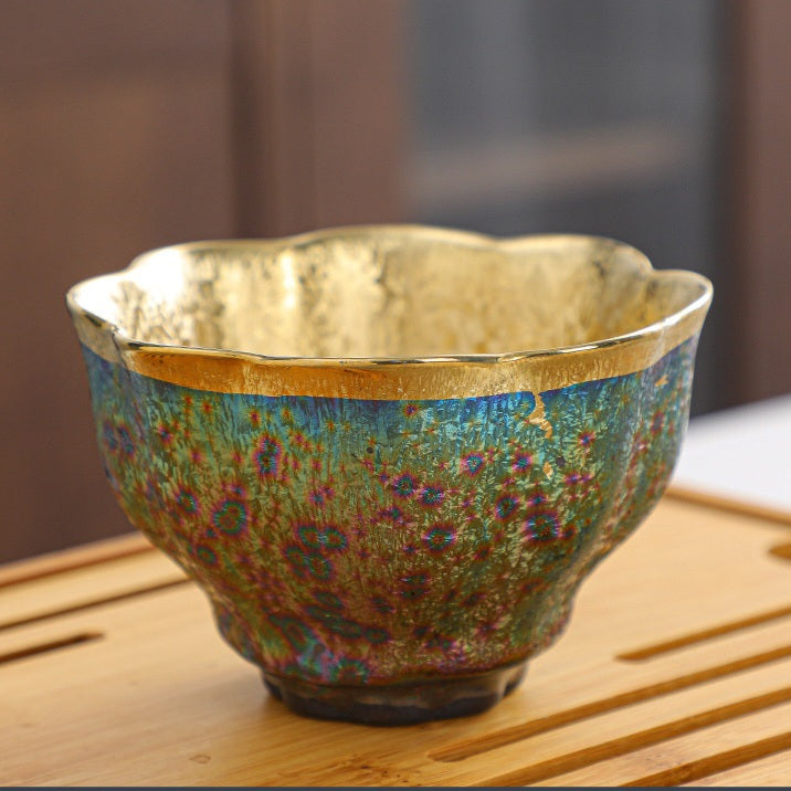 Kiln Change Rainbow Glaze Kung Fu Tea Cup