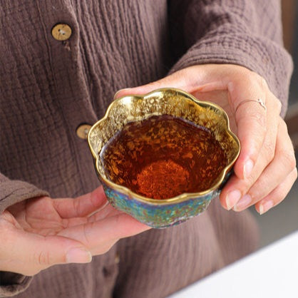 Kiln Change Rainbow Glaze Kung Fu Tea Cup
