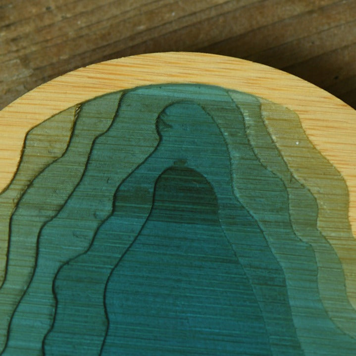 Resin Mountain Bamboo Coasters