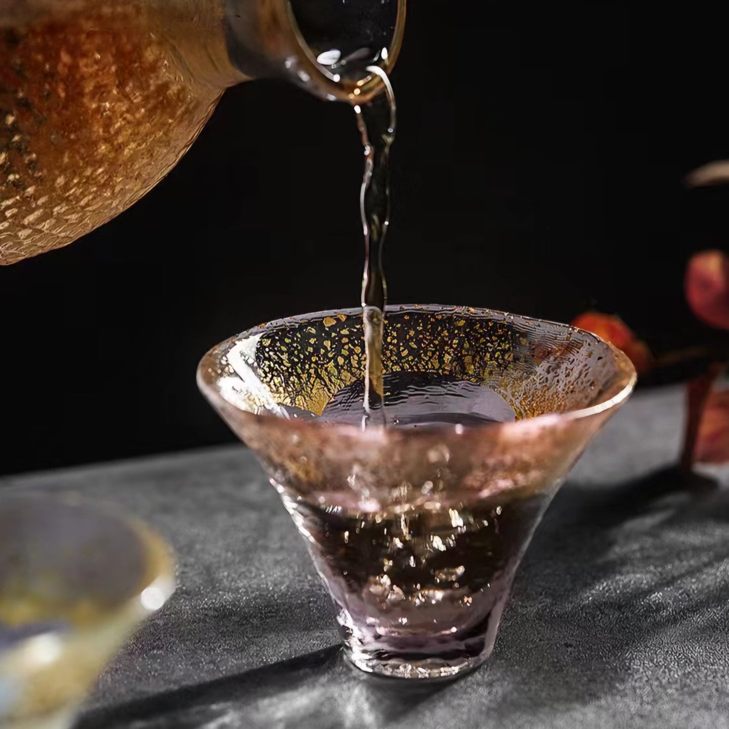 Mount Fuji Gold Leaf Glass Sake Cup 65ml