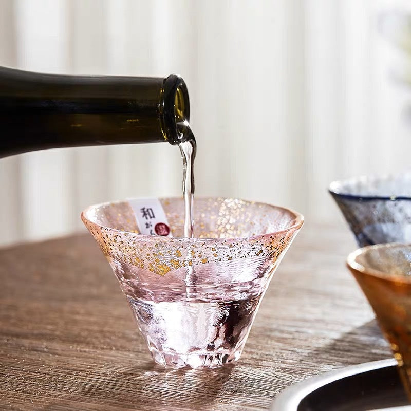 Mount Fuji Hidden Sakura Glass Sake Cup 80ml