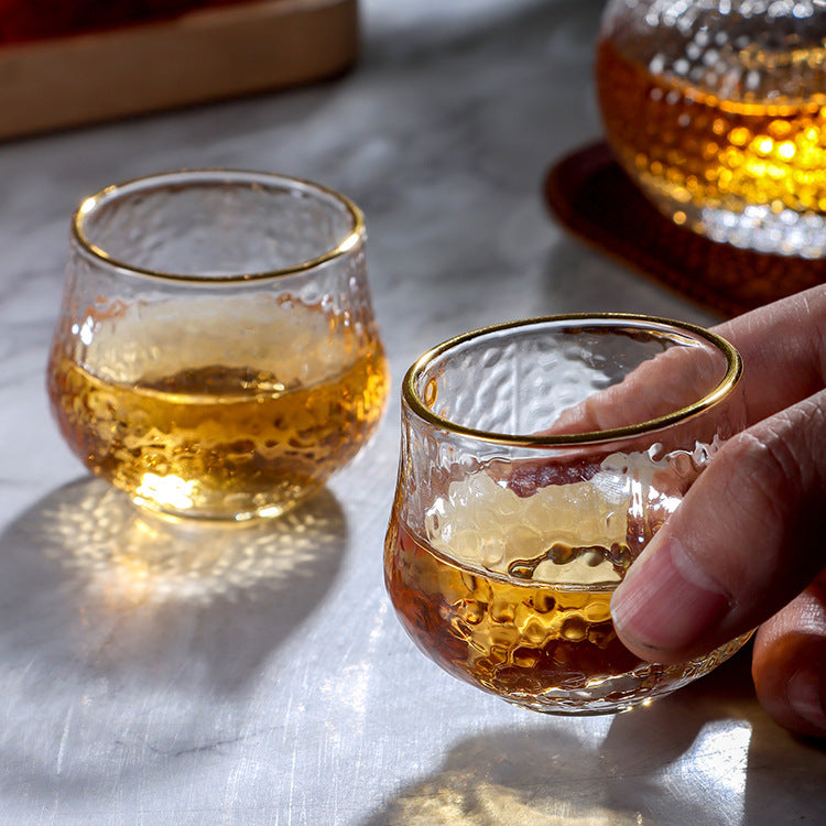 Golden Edge Glass Sake Set