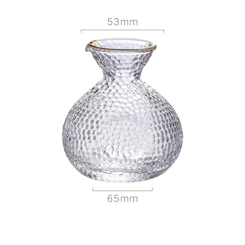Golden Edge Glass Sake Set