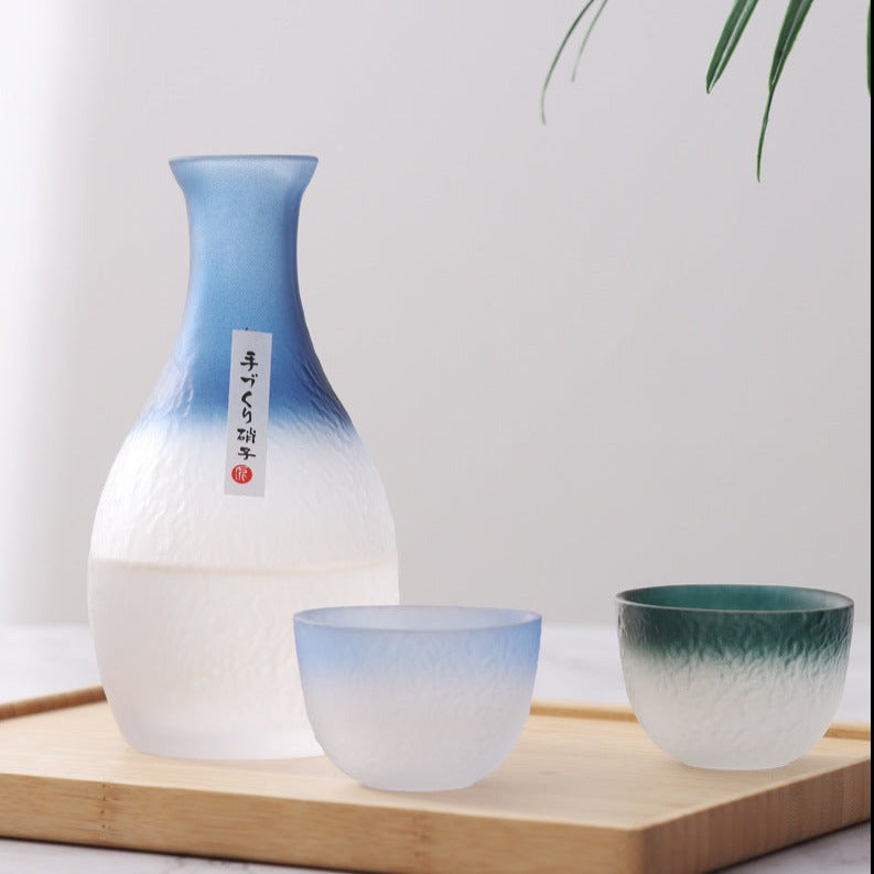 Gradient Colors Glass Sake Set