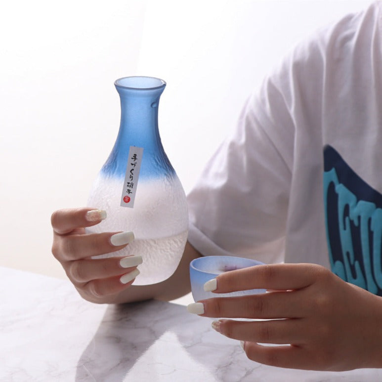 Gradient Colors Glass Sake Set