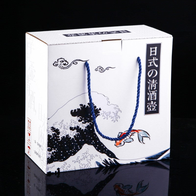 Hammered Crystal Glass Sake Set