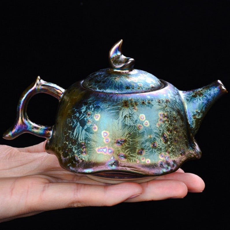 Peacock Kiln Change Ceramic Teapot