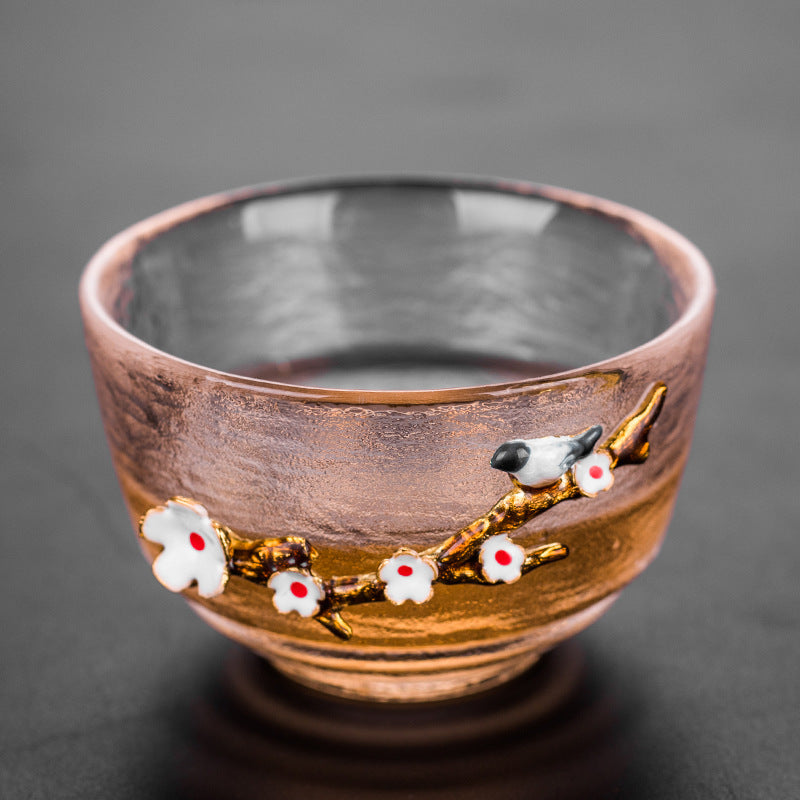 Plum Blossom Glass Cup 60-80ml