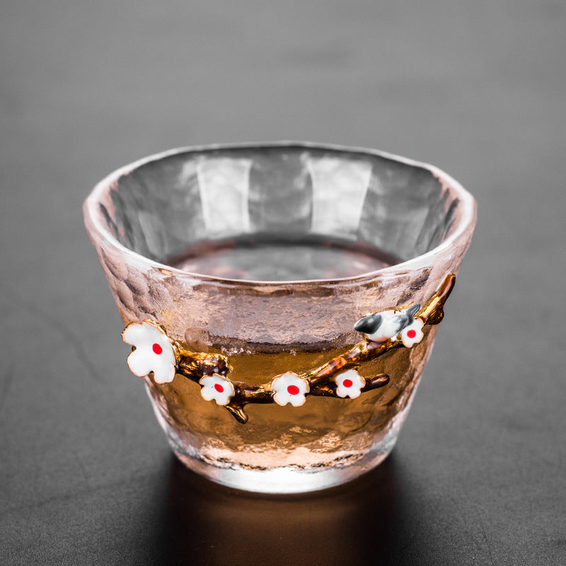 Plum Blossom Glass Cup 60-80ml