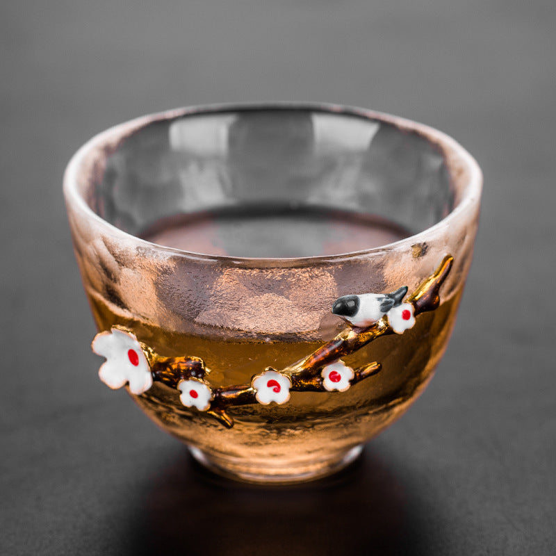 Plum Blossom Glass Cup 60-80ml