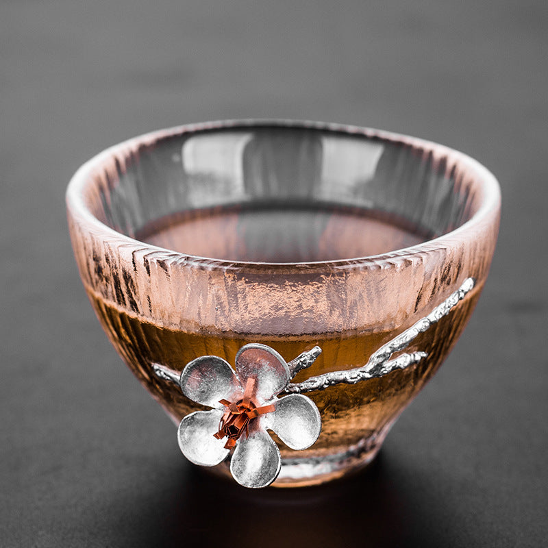 Plum Blossom Glass Cup 60-80ml