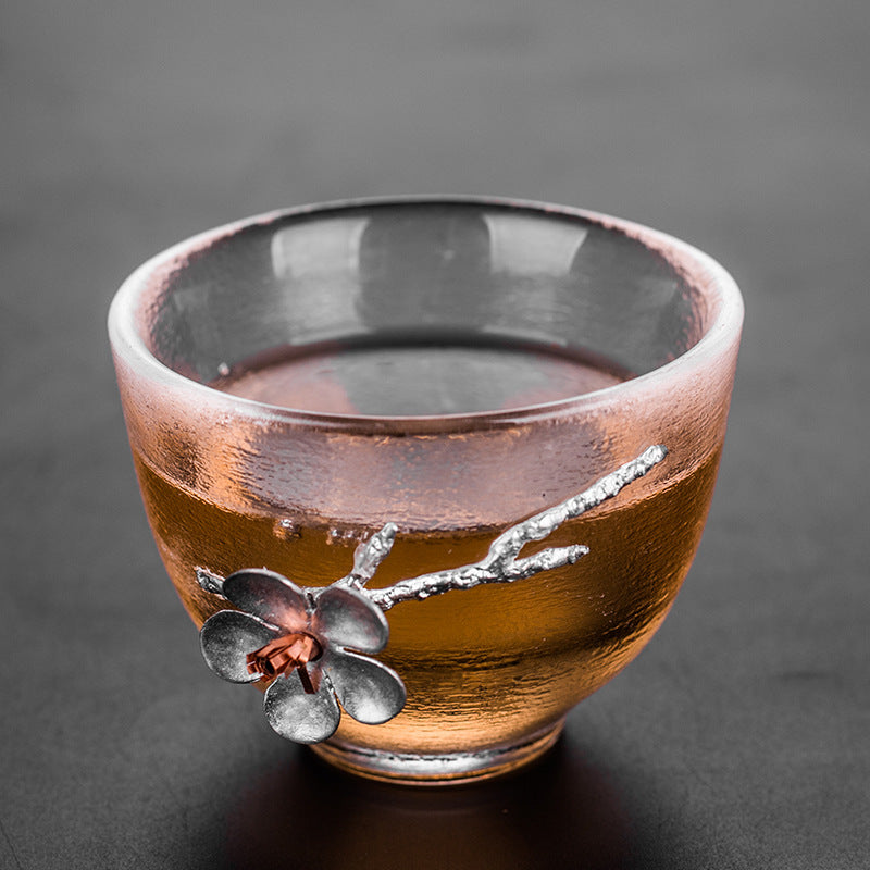 Plum Blossom Glass Cup 60-80ml