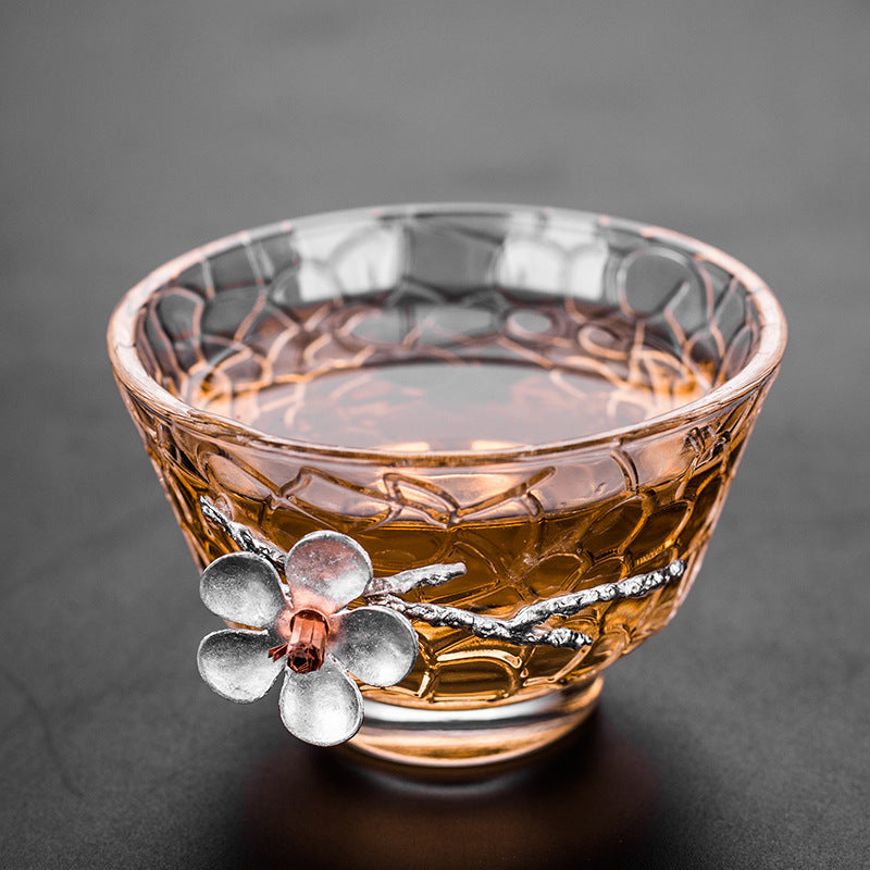 Plum Blossom Glass Cup 60-80ml