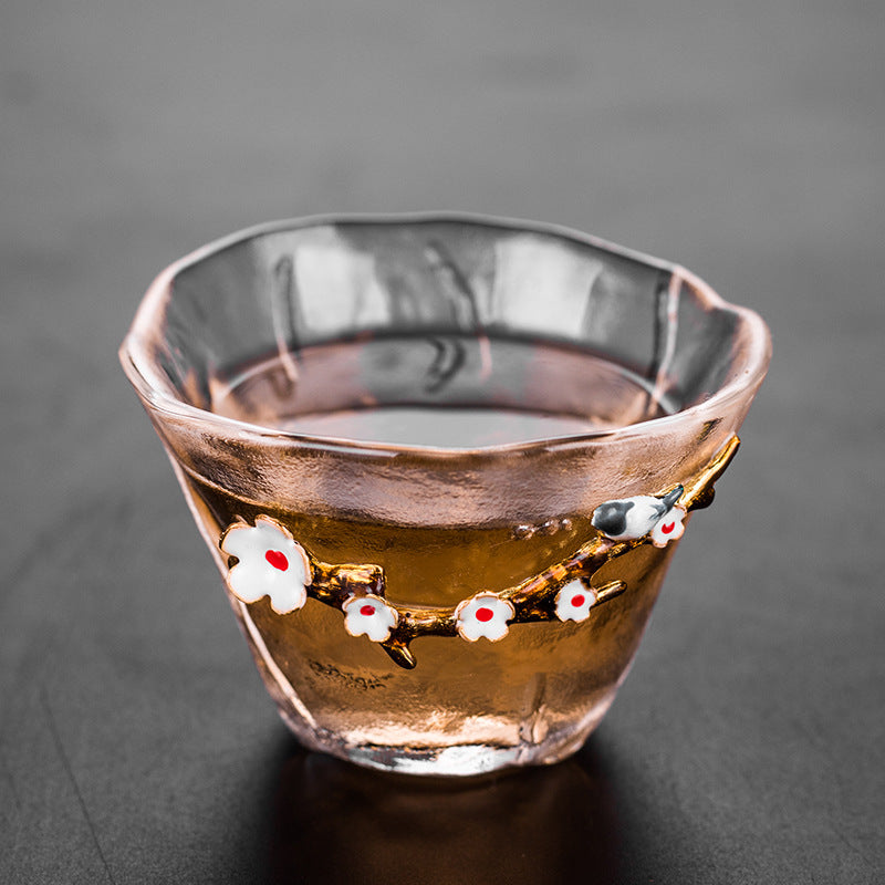 Plum Blossom Glass Cup 60-80ml