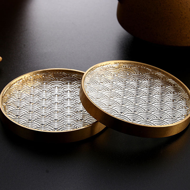 Japanese Wave Glass Coaster