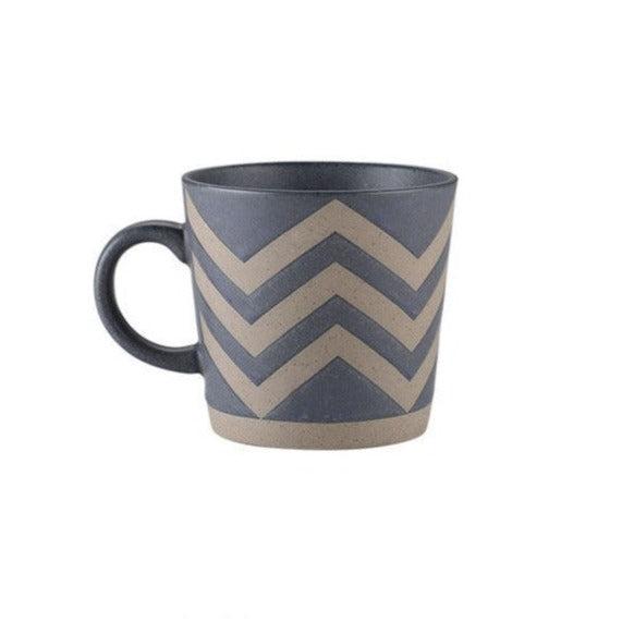 Blue Vintage Stoneware Coffee Mug