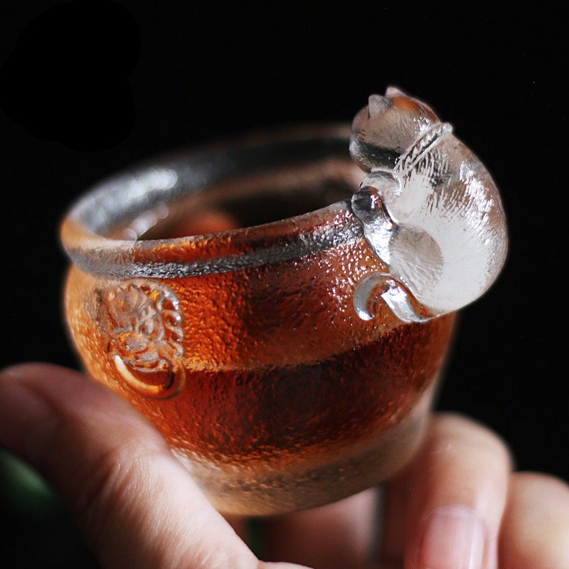 茶さま専用ページ Handcrafted Vintage Glass Cat Tea Cup | Sake Oni