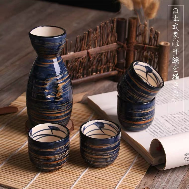 Traditional Sake Set  Traditional Japanese Sake Set, 1 Bottle And
