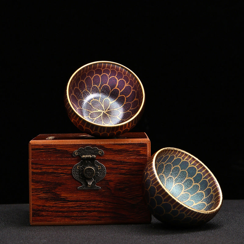 Kiln Change Lotus Ceramic Tea Cup
