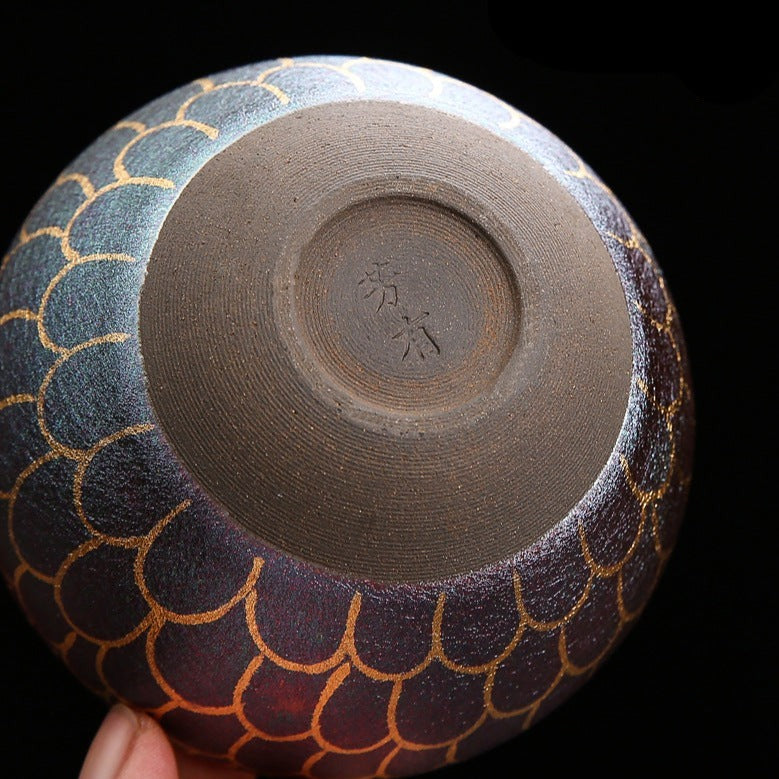 Kiln Change Lotus Ceramic Tea Cup
