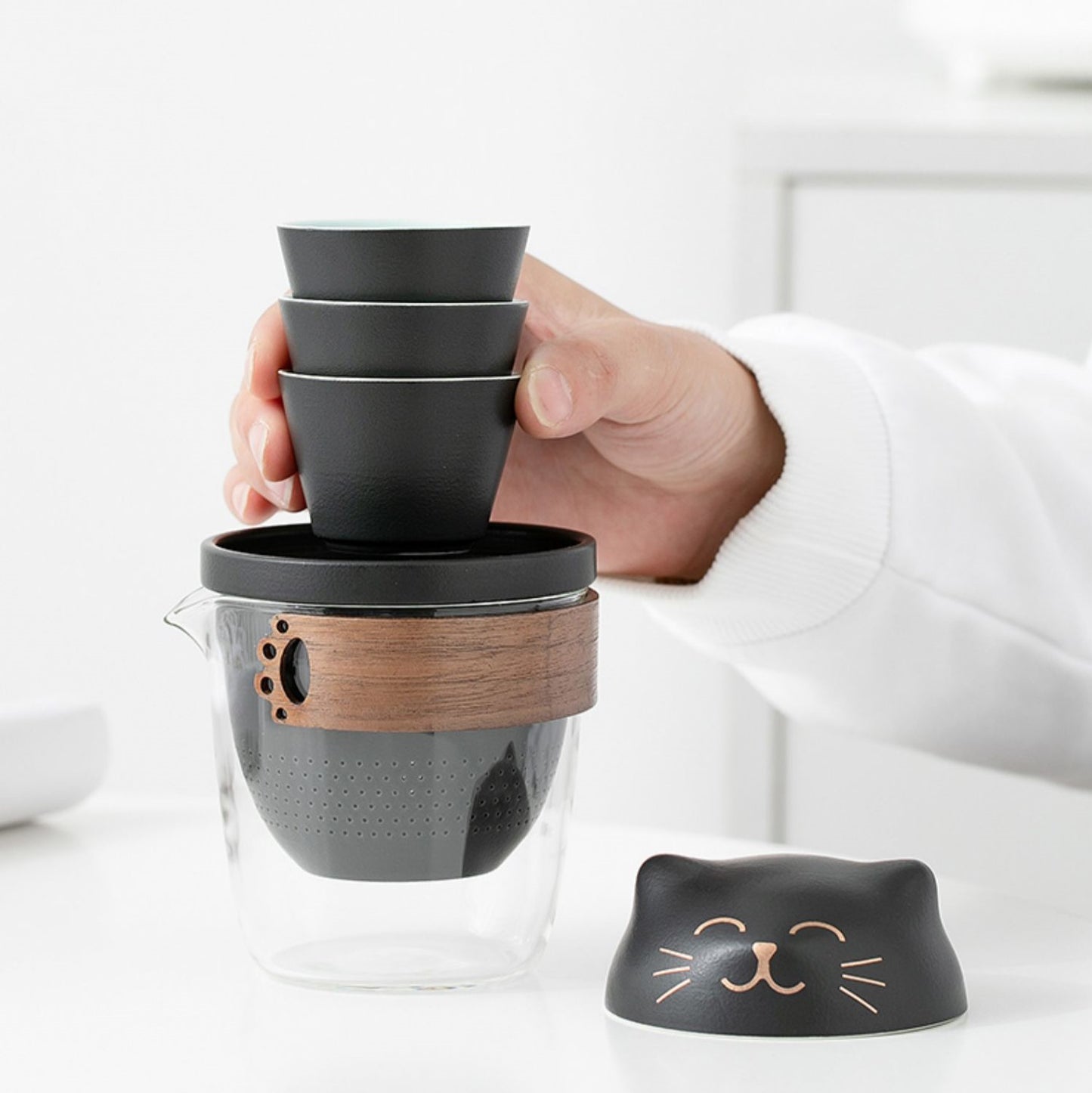 Lucky Cat Travel Tea Set