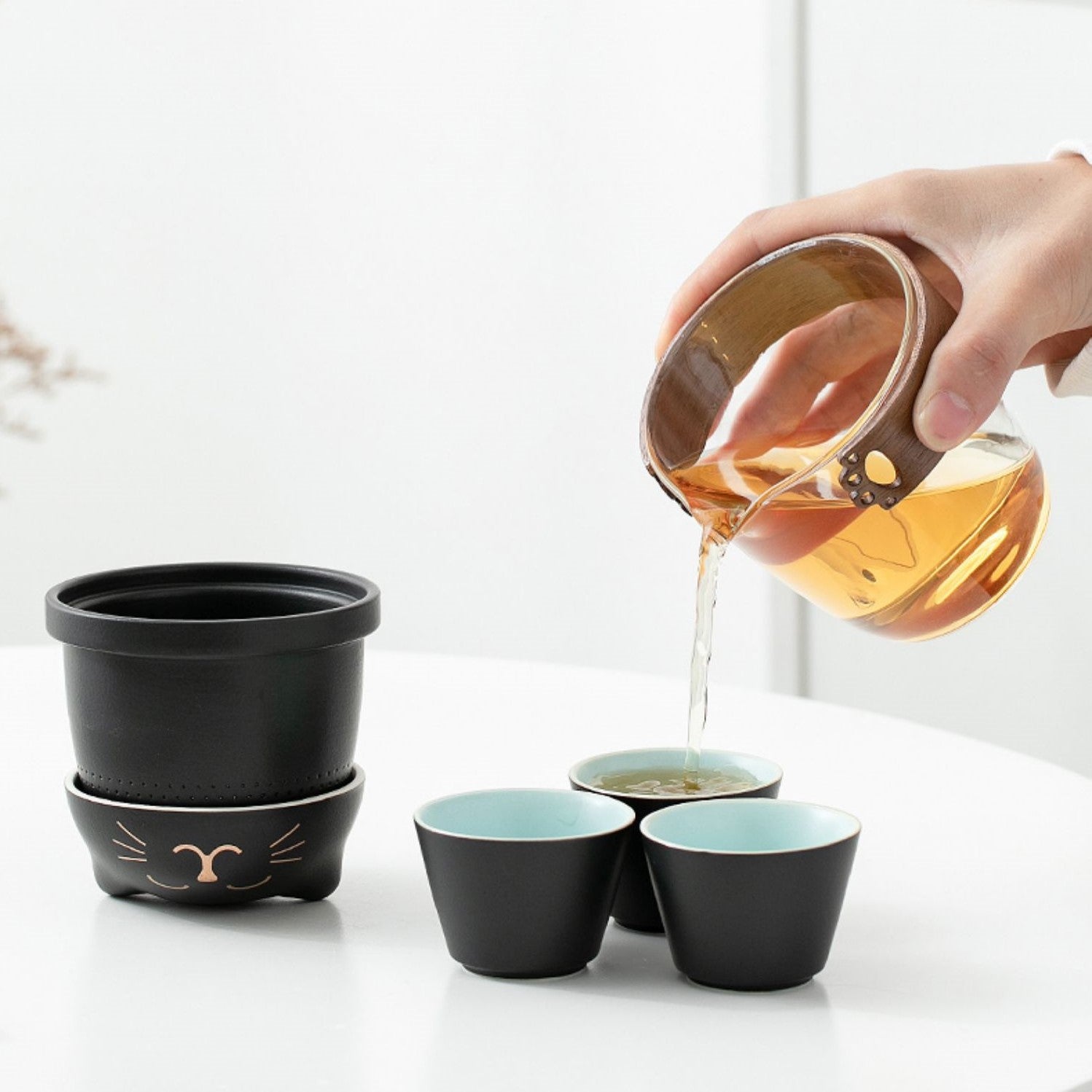 Lucky Cat Travel Tea Set