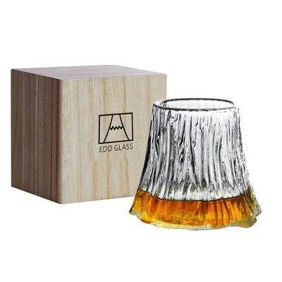 Mount Fuji Shaped Whiskey Glass Gift Box