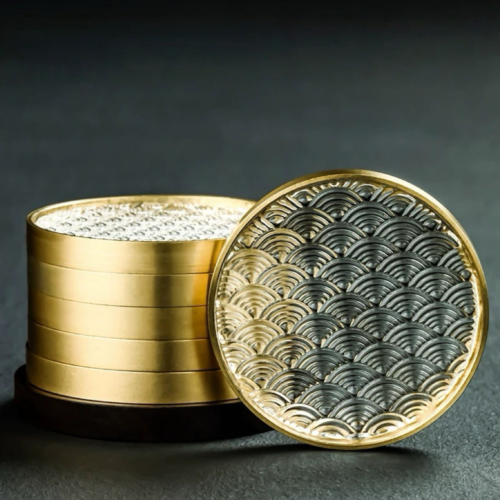 Japanese Wave Glass Coaster