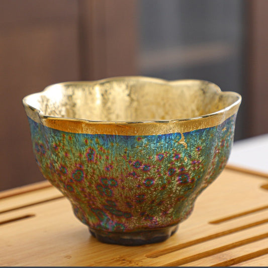 Kiln Change Rainbow Glaze Kung Fu Tea Cup