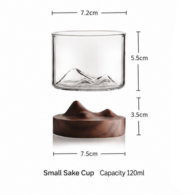 Wooden Mountain Glass Cup 120/280ml