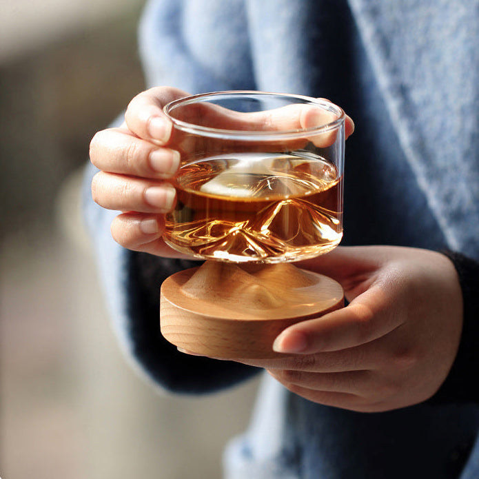 Wooden Mountain Glass Cup 120/280ml