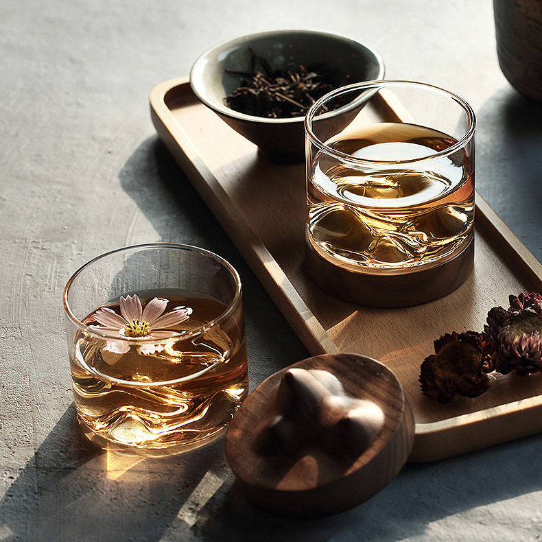 Wooden Mountain Glass Cup 120/280ml