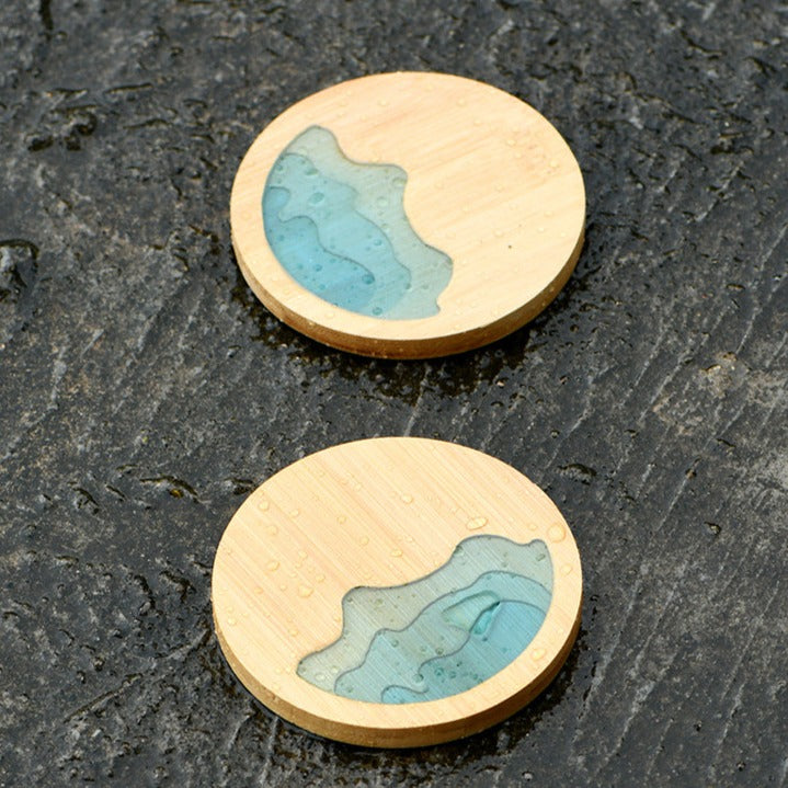 Resin Tide Bamboo Coasters Set of 6