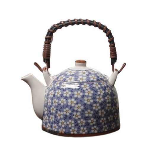 Top Handle Japanese Floral Porcelain Teapot