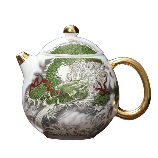 Azure Dragon Ceramic Teapot