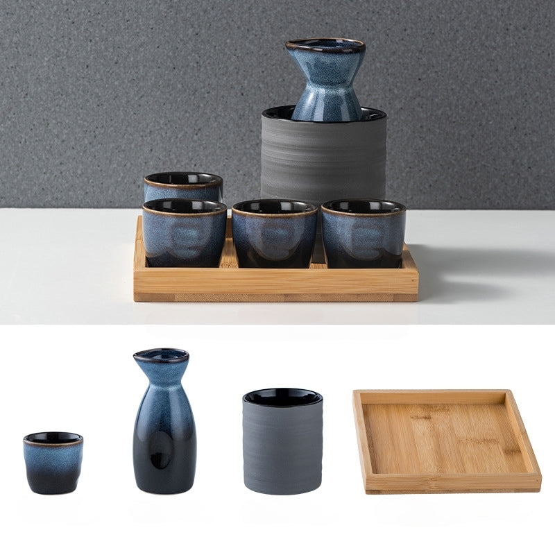 Sake Bottle and Cup Set [Night Mist]