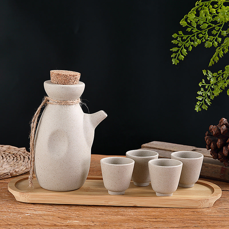 Extra Spout Sake Bottle and Cup Set