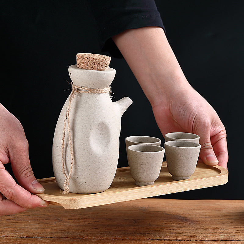 Extra Spout Sake Bottle and Cup Set