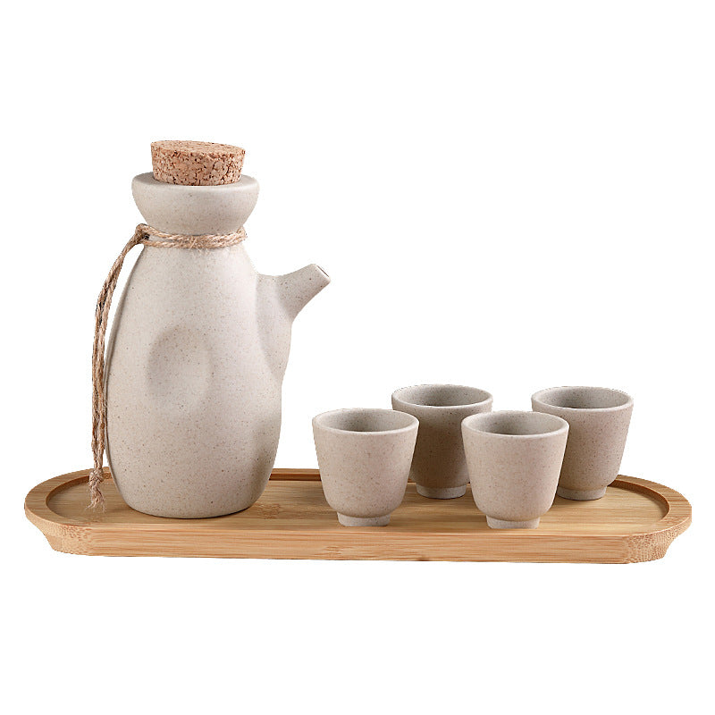 Extra Spout Sake Bottle and Cup Set