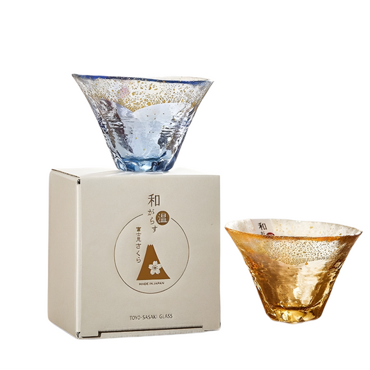 Mount Fuji Hidden Sakura Glass Sake Cup 80ml