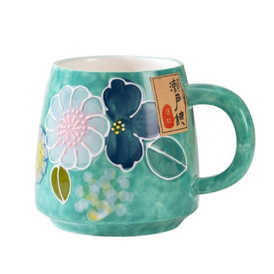 Traditional Japanese Underglaze Coffee Mug