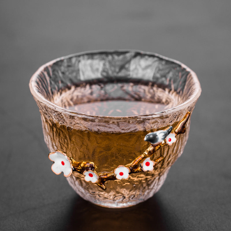 Plum Blossom Glass Cup 60-80ml