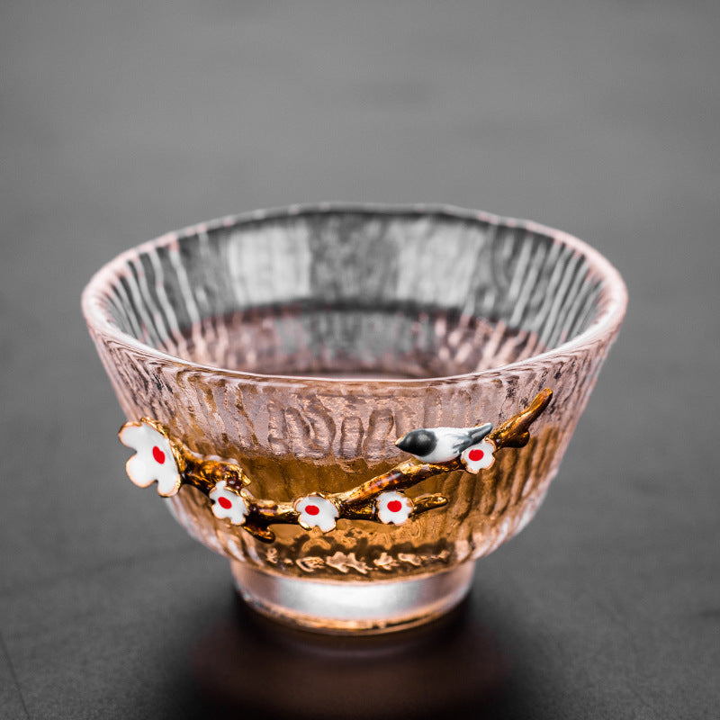 Plum Blossom Glass Cup 60-80ml