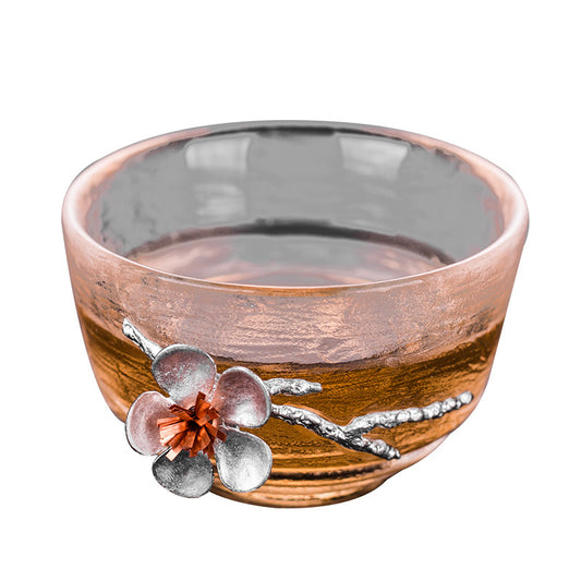 Plum Blossom Glass Cup 60-80ml