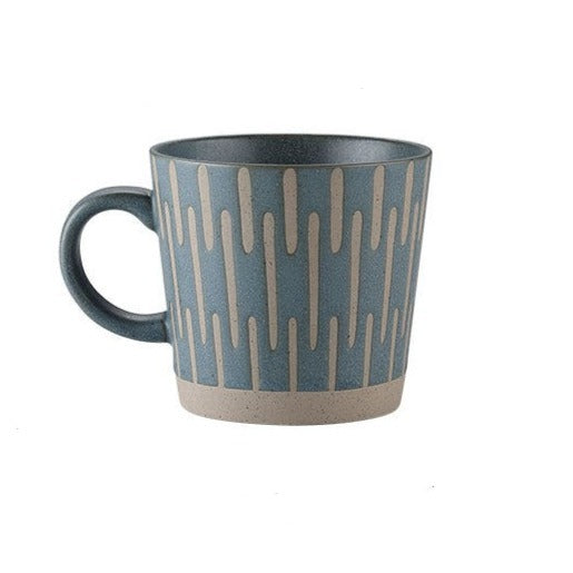 Vintage Stoneware Coffee Mug [Stripe]