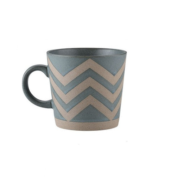 Vintage Stoneware Coffee Mug [Wave]