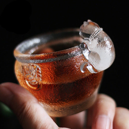 Vintage Glass Cat Tea Cup