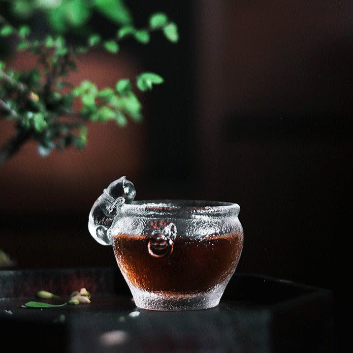 Vintage Glass Cat Tea Cup