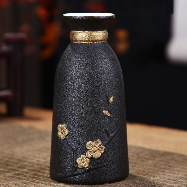Sake Bottle and Cup Set [Golden Plum]
