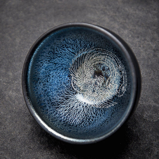 Blue Phoenix Kiln Change Kung Fu Cup